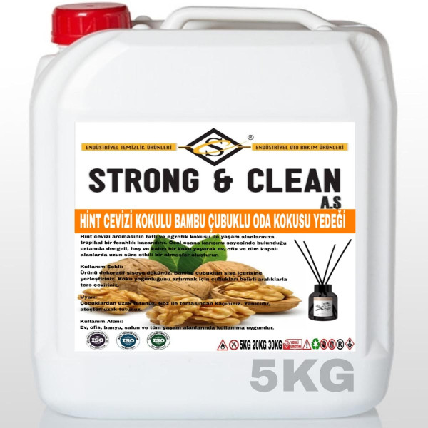 HİNT CEVİZİ KOKULU BAMBU ÇUBUKLU ODA KOKUSU YEDEĞİ 5KG