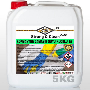 Konsantre Çamaşır Suyu Klorlu 5kg 1-8 Hammaddesi
