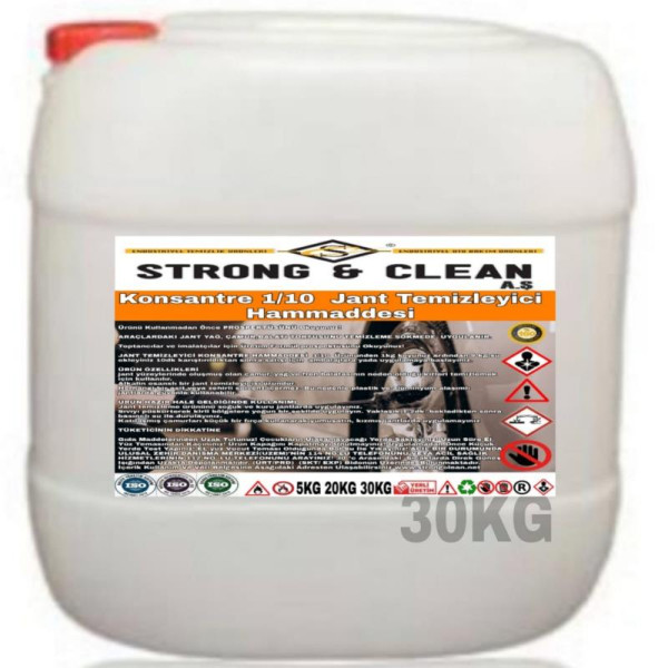 Jant Temizleyici 30kg Konsantre 1-10 Hammaddesi 