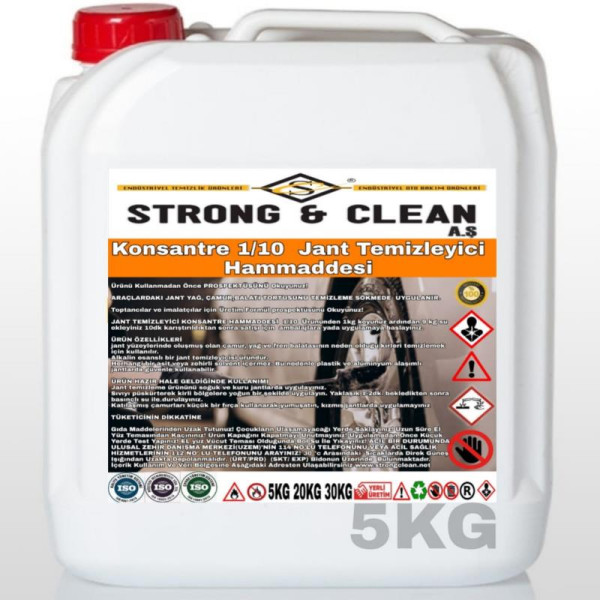 Jant Temizleyici 5kg Konsantre 1-10 Hammaddesi 