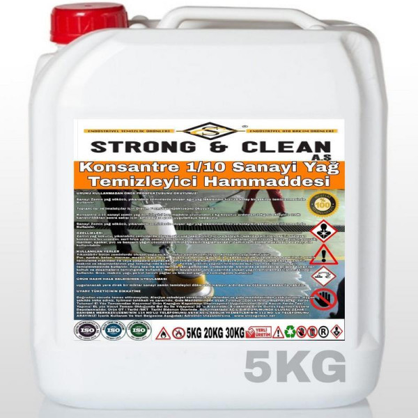 Sanayi Zemin Yağ Temizleyici 5kg 1-10 Konsantre Hammaddesi 